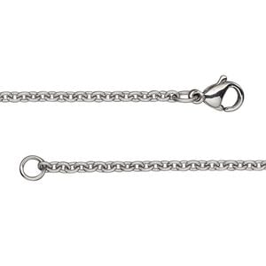 Chain 1pkg1 cable, 2.2mm / lobster claw clasp, stainless steel 20 inch