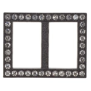 Focal, plastic, black and clear, 45x36mm rectangle with 24.5mm bar. Sold individually.