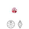 Drop 144pk scarlet, Swarovski&reg; 8mm pendant mini disk 6428 image number 0