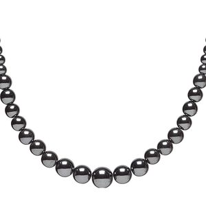 Hemalyke&trade; 1pkg1, round bead 15.5-16 inch graduated 4-8mm