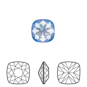 Fancy stone 1pk crystal ocean DeLite, Crystal Passions&reg; 12mm cushion 4470