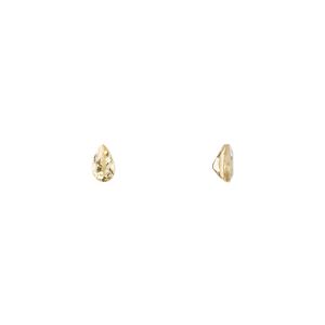 Citrine 1pkg4, hand-cut faceted pear gem 5x3mm
