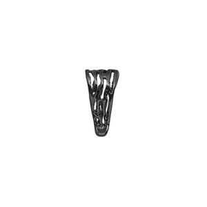 Bail, ice-pick, gunmetal-plated brass, 14.5x7.5mm fancy triangle, 11mm grip length. Sold individually.