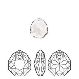 Drop 1pk crystal, Crystal Passions&reg; 11.5x10mm pendant majestic 6436