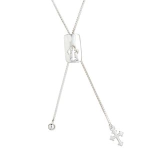 Necklace, Create Compliments&reg;, sterling silver, adjustable from 16 to 20 inches. Sold individually.