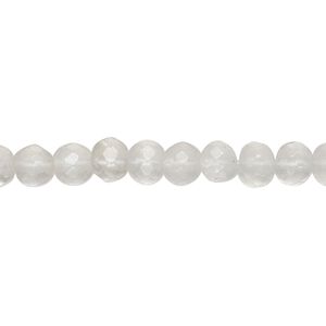 Ice quartz 1pkg1, hand-cut micro-faceted uneven round bead natural 14 inch 5-6mm