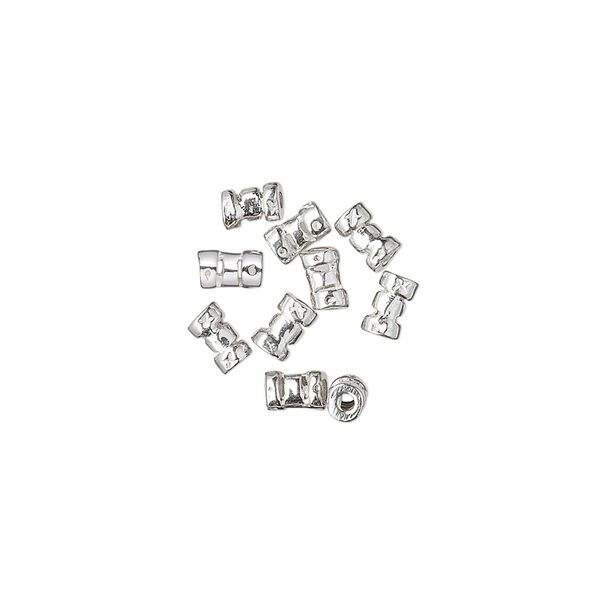 Crimp 1pkg10 sterling silver, 5x3mm round tube / 1mm inside diameter image number 0