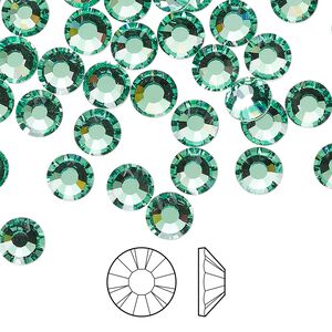 Flat back 288pk Caribbean Sea foil back, Preciosa MAXIMA Czech crystal rhinestone 6.3-6.5mm chaton rose round SS30