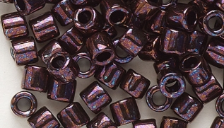 Metallic Dark Raspberry beads