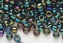 Rainbow finished beads